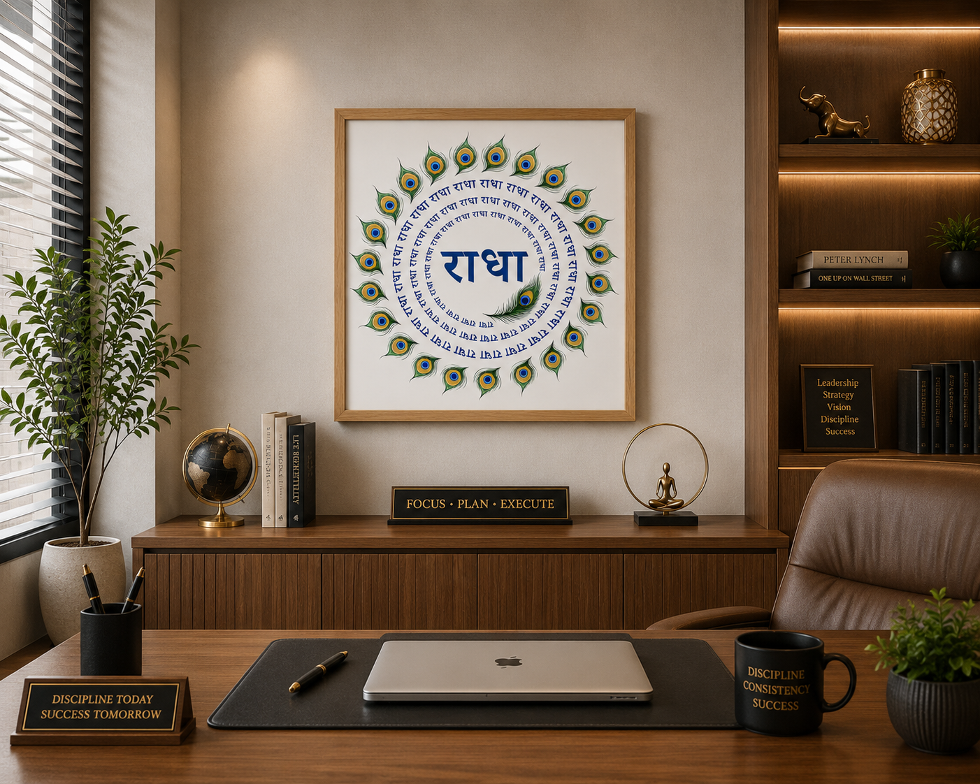 The Devotion Radha Name Art Frame