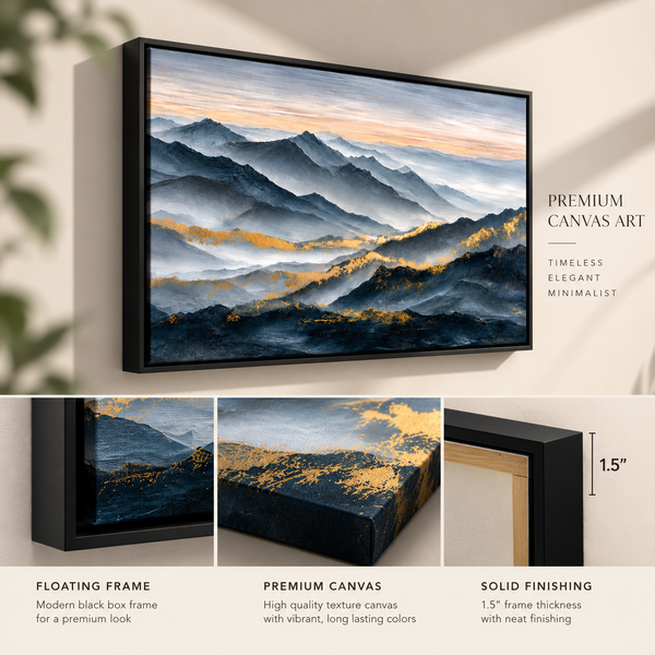 Golden Horizon – Premium Mountain Canvas Art