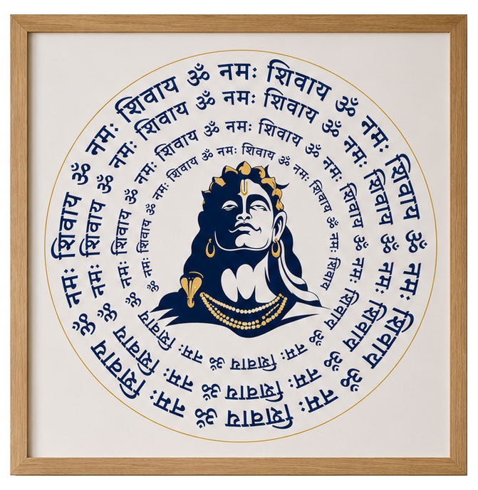 The Devotion Om Namah Shivay Spiritual Mantra Frame