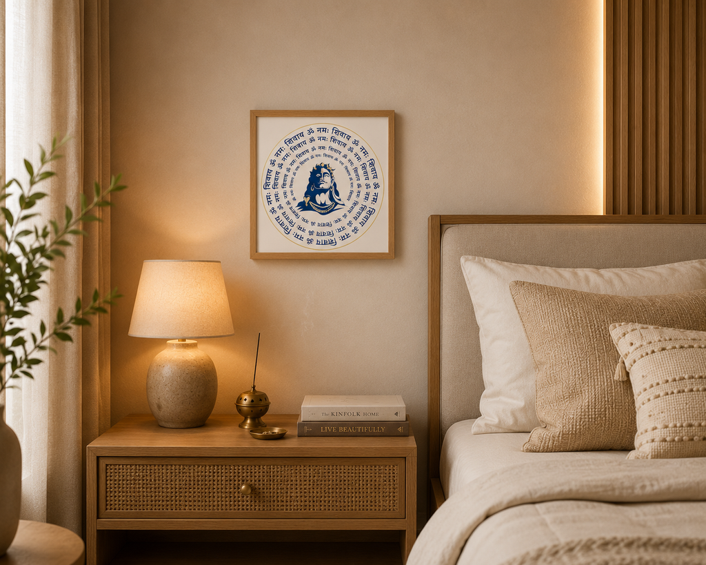 The Devotion Om Namah Shivay Spiritual Mantra Frame