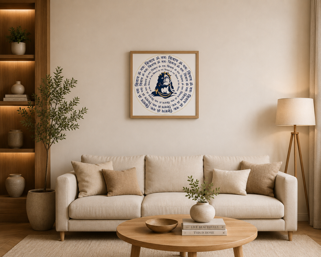 The Devotion Om Namah Shivay Spiritual Mantra Frame